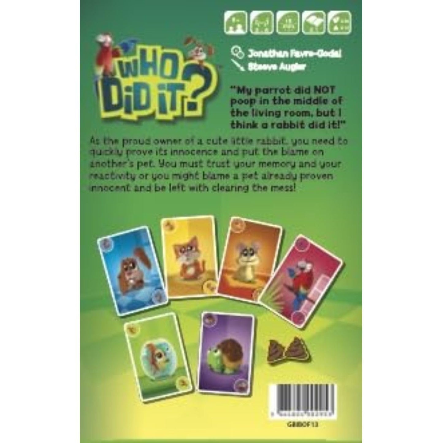Blue Orange Who Did It? Card Game | Fast-Paced Family Party Game for Kids & Adults | Ages 6+ | 3-6 Players