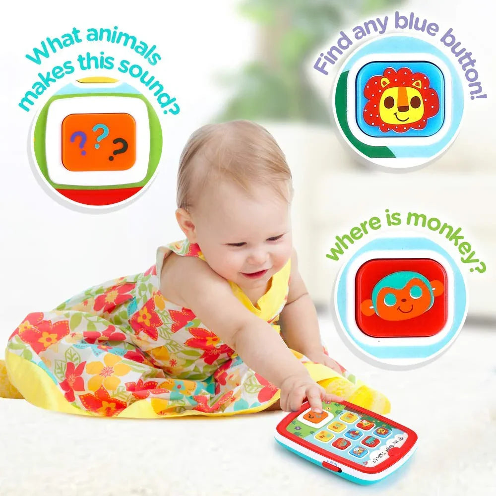 Hola! My Baby Tablet Mobile Tab with Music & Lights – ABC, Numbers, Colors Interactive Learning Toy for Toddlers | Multicolor, Ages 3+ - Jaiman Toys