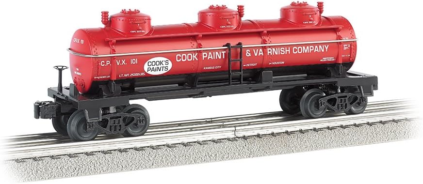 Williams by Bachmann Cook Paint & Varnish Co. 3-Dome Tank Car – O Scale 3-Rail Freight Car