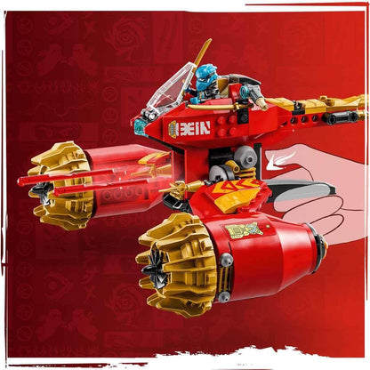 LEGO NINJAGO 71830 Kai’s Mech Storm Rider Combo | Transforming Ninja Mech Toy for Kids 7+ | Buildable Action Figure & Flyer