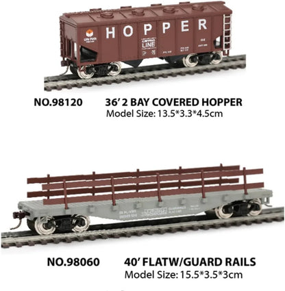 HANFLY Scale Electric Steam Locomotive Train Set 1:87 with Metal Tracks | Alloy Engine, Cargo Wagon, Speed Controller | Classic Railway Model Toy Gift