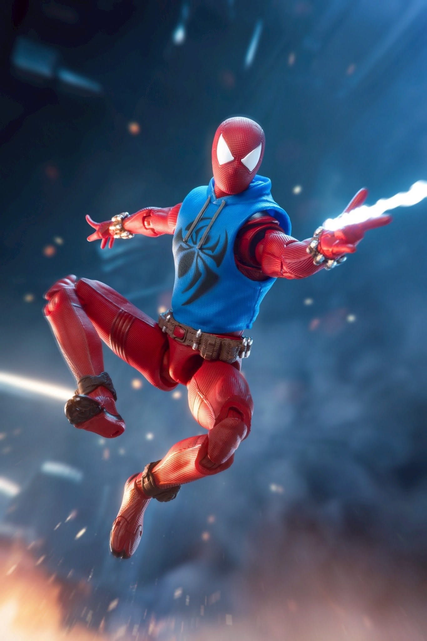 ZD Toys Marvel Spider-Man Scarlet Spider Suit 1/10 Scale Action Figure | Highly Articulated Superhero 7 Inch Collectible