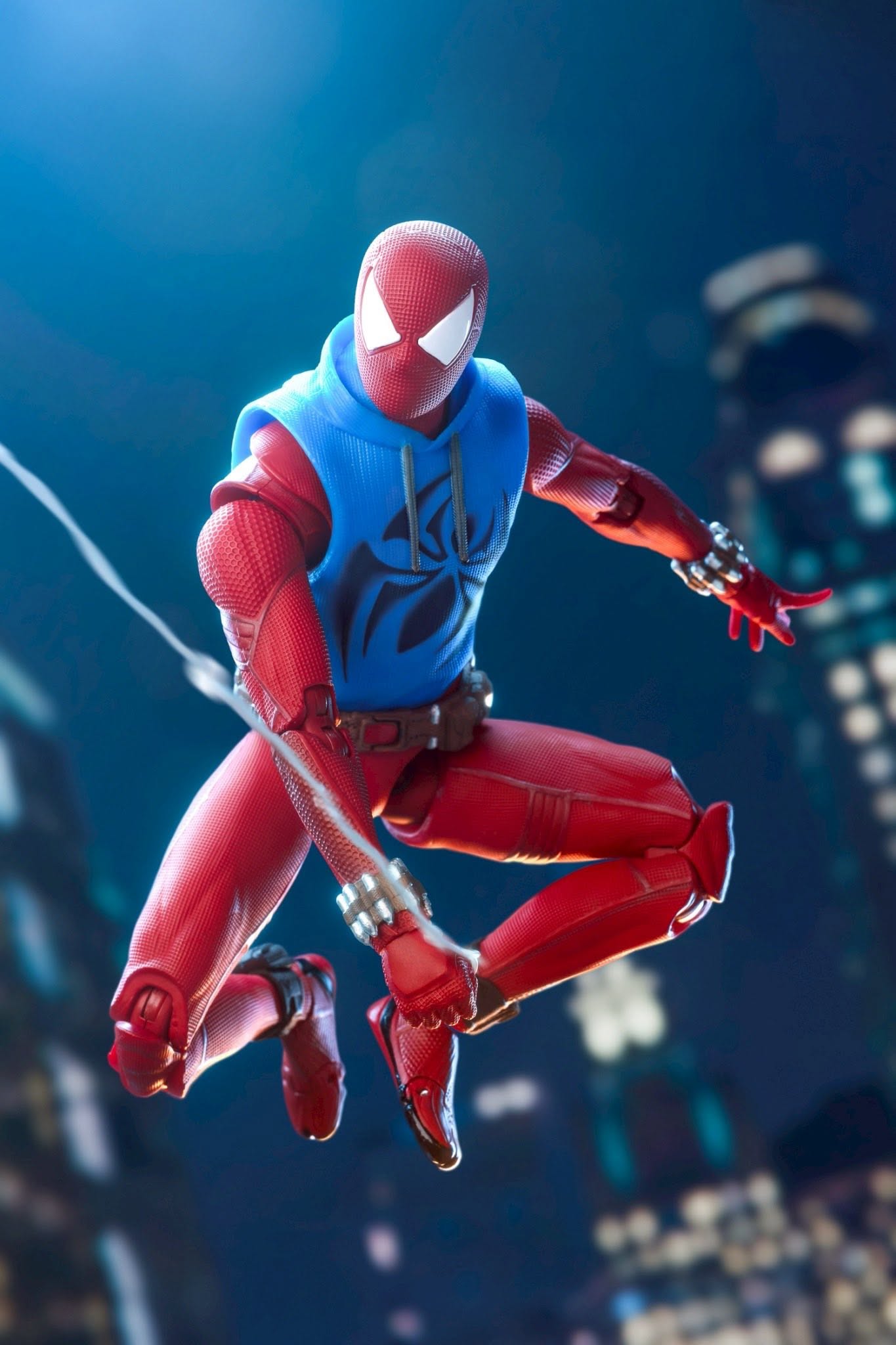 ZD Toys Marvel Spider-Man Scarlet Spider Suit 1/10 Scale Action Figure | Highly Articulated Superhero 7 Inch Collectible