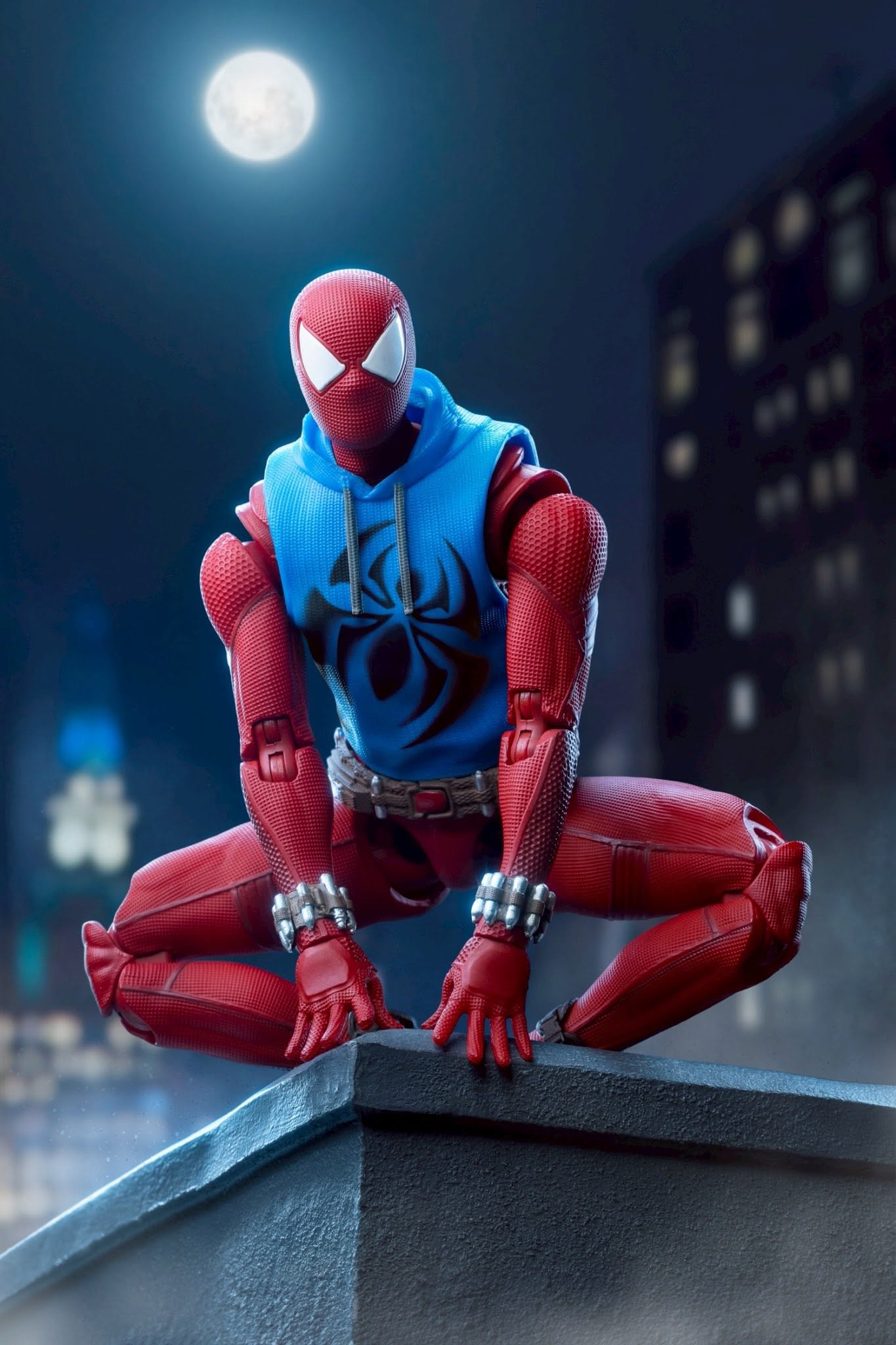 ZD Toys Marvel Spider-Man Scarlet Spider Suit 1/10 Scale Action Figure | Highly Articulated Superhero 7 Inch Collectible