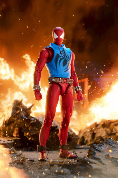 ZD Toys Marvel Spider-Man Scarlet Spider Suit 1/10 Scale Action Figure | Highly Articulated Superhero 7 Inch Collectible
