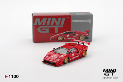 Mini GT 1:64 Racing Duo Diecast Set – Roxy Porsche 911 GT3 R #77 IMSA + LB-Works Lamborghini Countach Red Collectibles