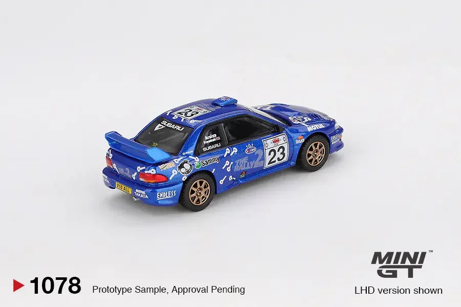 MINI GT 1:64 (Blister)-Subaru Impreza WRC99 #23 2000 Acropolis Rally LHD + Mercedes-Benz 190E 2.5-16 Evolution II -- Astral Silver