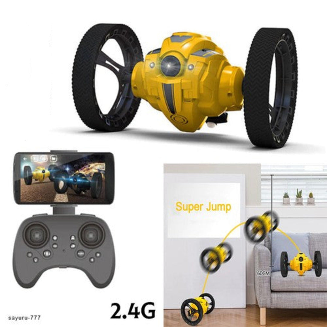 JJRC Q207 2.4G Double-Sided RC Stunt Car with Camera, Lights & Bounce Action Car