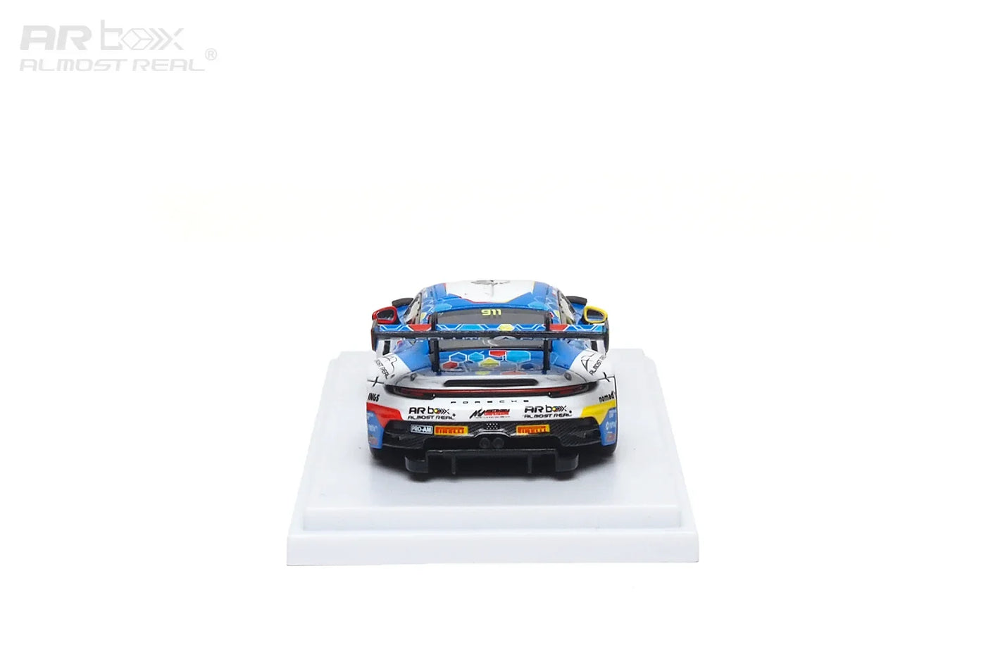 Almost Real 1:64 Porsche 911 GT3 R #911 Absolute Racing 2026 GT World Challenge Asia Sepang Presentation Car Die-Cast Model with Display Base