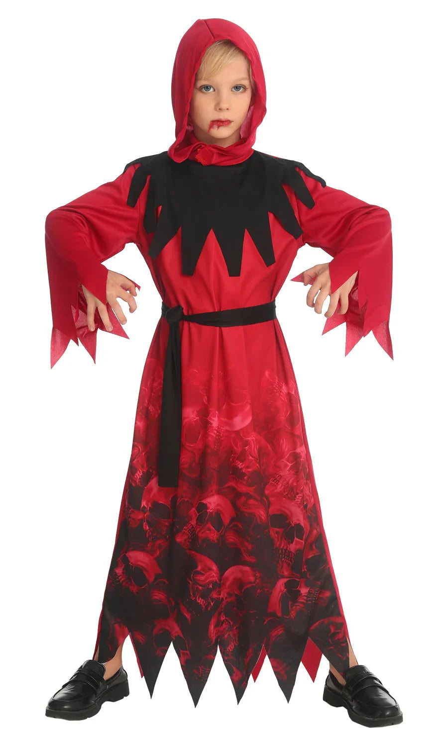 Halloween Skeleton Robe Costume – Hell Skull Outfit for Kids & Adults ...