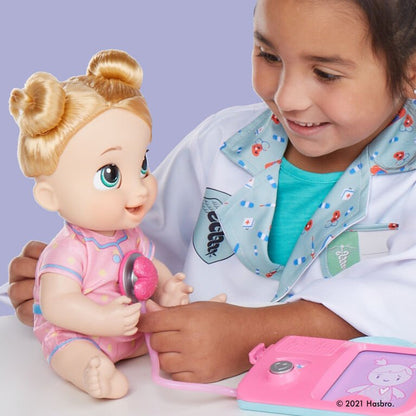 Baby Alive Lulu Achoo Doll, 12-Inch Interactive Doctor Play Toy Set with Lights and Sound