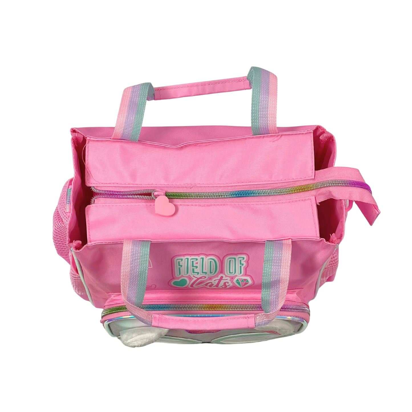 Vest Field of Cats Kids Backpack (32 x 26 cm) | Cute Cat-Themed School & Activity Bag with Side Mesh Pockets