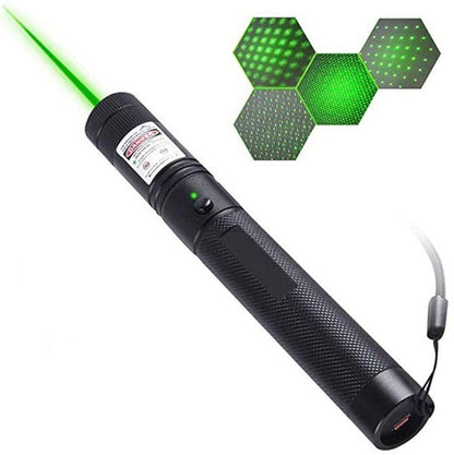 Rechargeable Green Laser Pointer Pen with Key Lock, USB Charger & Interchangeable Filter | Portable Presentation & Astronomy Tool