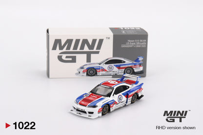 Mini GT 1:64 Blister Pack Racing Duo – RB VCARB F1 Ricciardo Bahrain GP 2024 + LBWK Nissan Silvia S15 Drift Collectibles