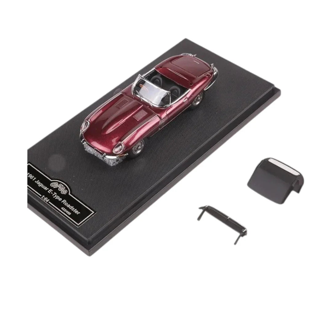 1:64 GFCC Jaguar E-Type 1961 Roadster Red Metallic Diecast Car Model - Jaiman Toys