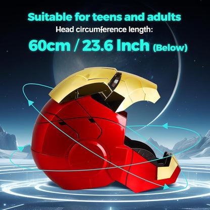 Iron-Man MK5 Wearable Electronic Helmet 24" Inch – LED Light-Up Eyes with Voice & Remote Control | Collectible Superhero Helmet for Kids/ Adults
