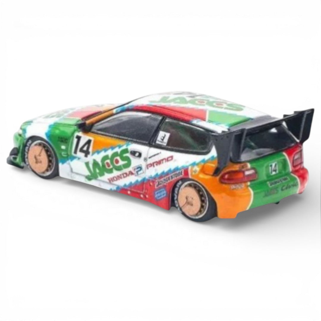 Pop Race Pandem Honda Civic EG6 1:64 Die-Cast Model Car | JACCS Livery | Premium Collector Edition