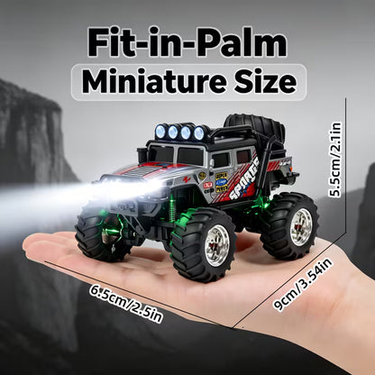 TRASPED HG4-525 Mini RC Off-Road Rock Crawler Truck – Metal Body, 2.4GHz Remote & App Control, LED Lights