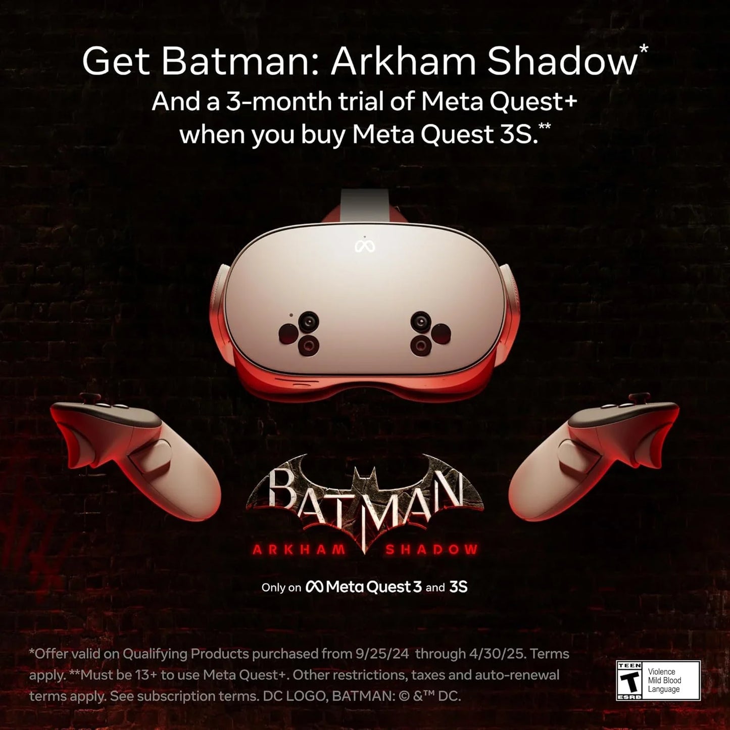 Meta Quest 3S 128GB — Get Batman: Arkham Shadow - Jaiman Toys