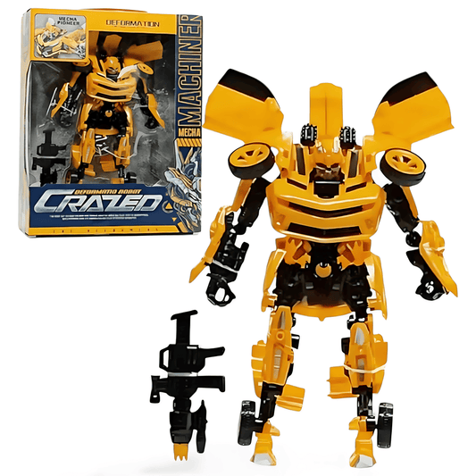 Mecha Crazed 1/8 Scale Robot Transformer Action Figure | Deformation Transforming Mecha Toy for Kids