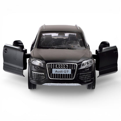 RMZ City 1:36 Audi Q7 V12 Diecast Car Model – Matt Black | Openable Doors, Sound & Light