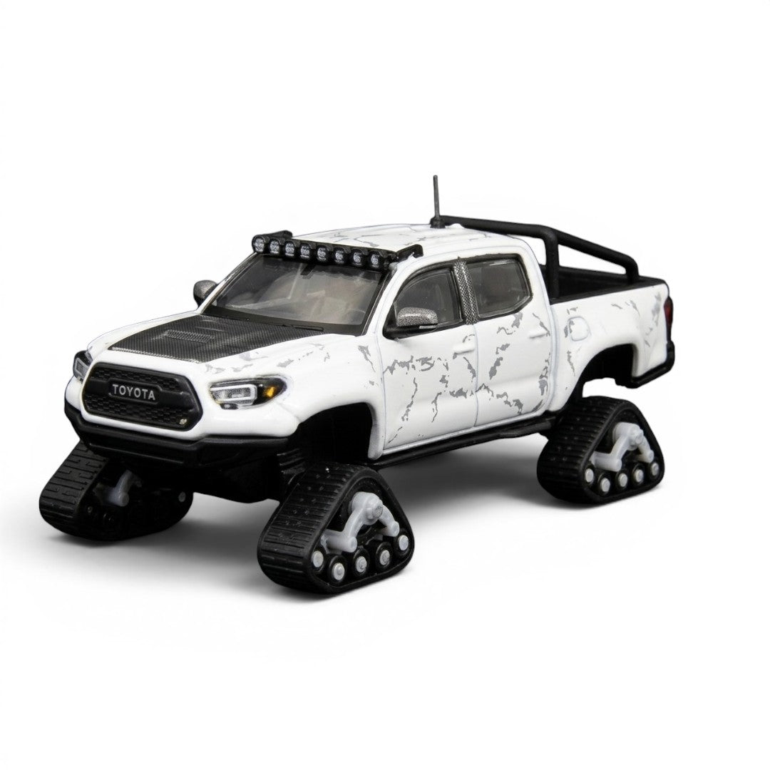 G.C.D 1:64 Toyota Tacoma 2022 Ski Version Diecast Model Car | White Stone Pattern | Accessories Included
