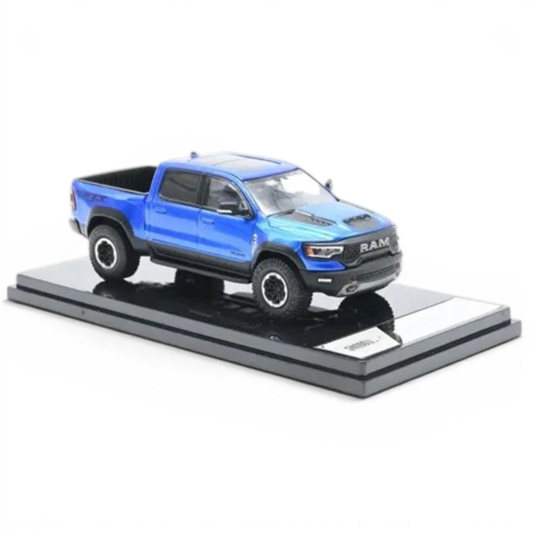 Shadow Pro KS-067-662 1:64 RAM TRX Tyrannosaurus Rex Pickup Truck Diecast Model | Premium Collectible Display Edition | Blue & Black Variants
