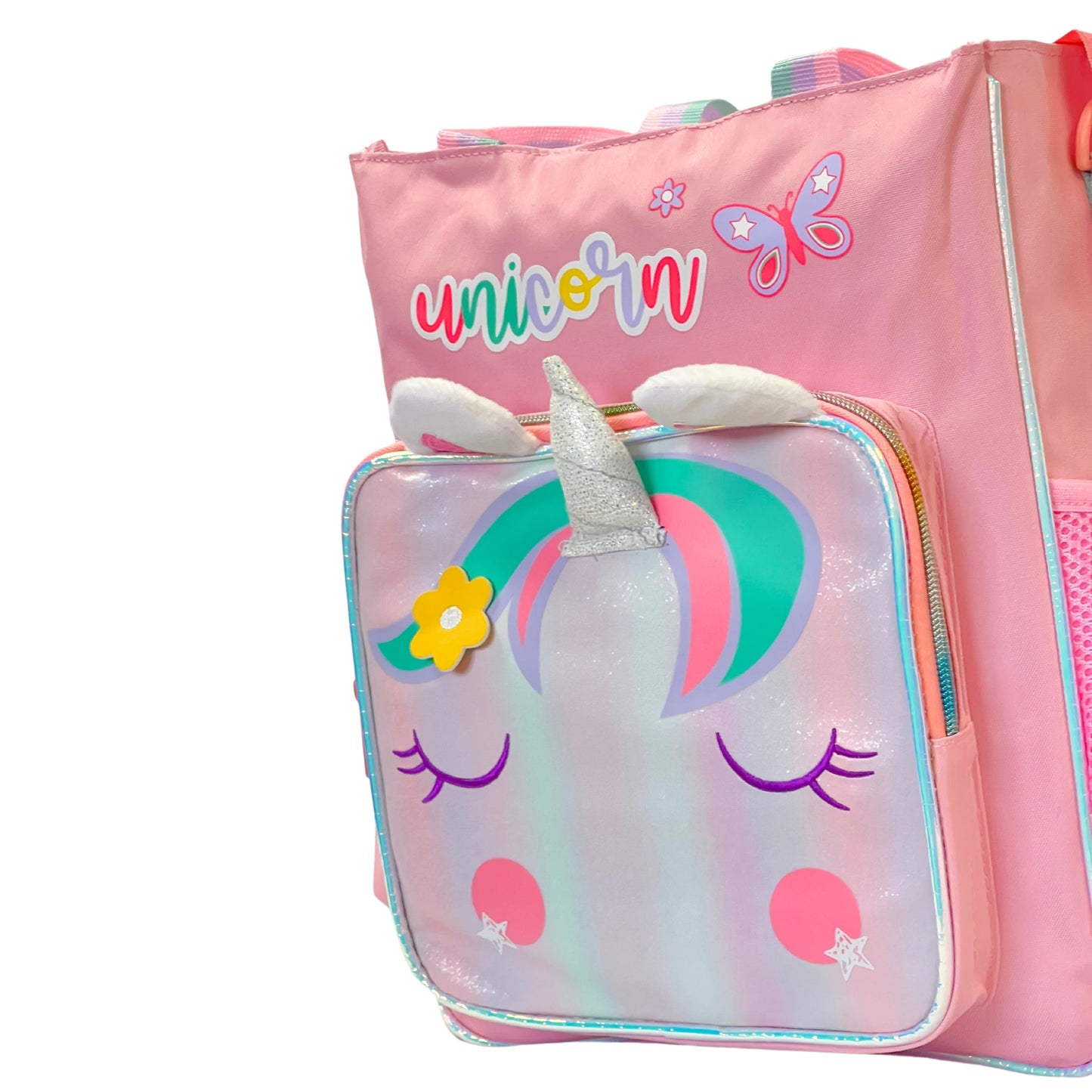 Vest Unicorn Kids Backpack (32 x 26 cm) | Cute Unicorn-Themed School & Activity Bag with Side Mesh Pockets