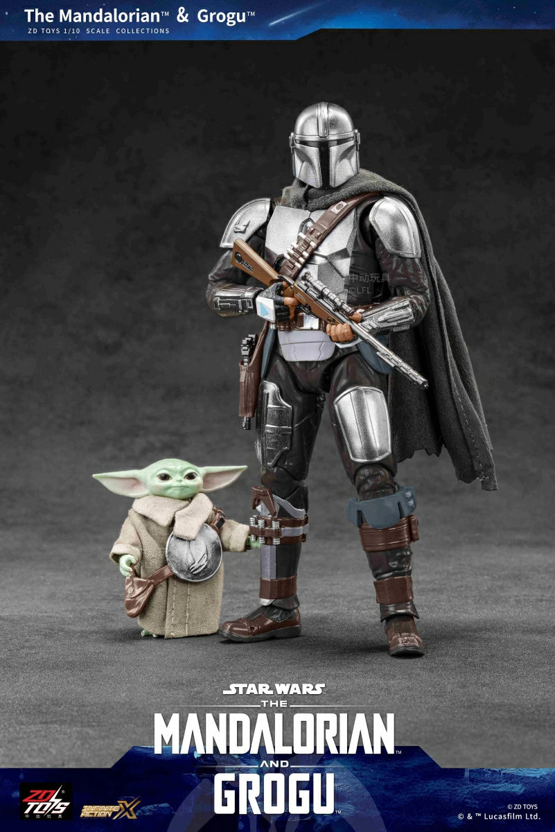 SF・ファンタジー・ホラー ZD Toys Star Wars The Mandalorian&Grogu ZD TOYS Star Wars: The Mandalorian & Grogu 1:10 Scale Action