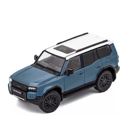 GCD Models 1:64 Toyota Land Cruiser Prado 250 2024 Blue & White KS-075-421 Diecast Model Car