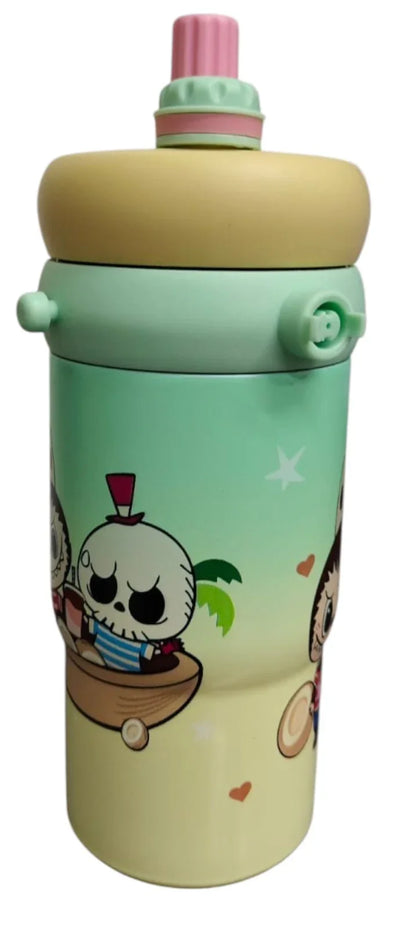 Labubu & Tycoco Hot & Cold Sipper Water Bottle Green 1Ltr Stainless Steel - Jaiman Toys