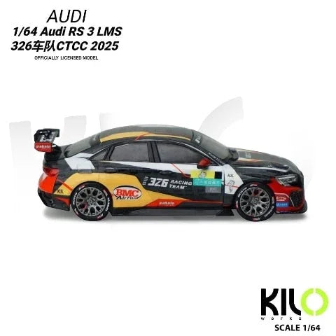 KILO 1:64 Works Audi RS3 LMS TCR 2024  Die-Cast Race Car | 4 Livery Versions | Official Licensed