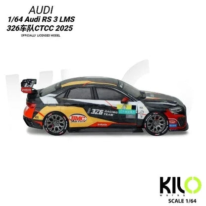 KILO 1:64 Works Audi RS3 LMS TCR 2024  Die-Cast Race Car | 4 Livery Versions | Official Licensed