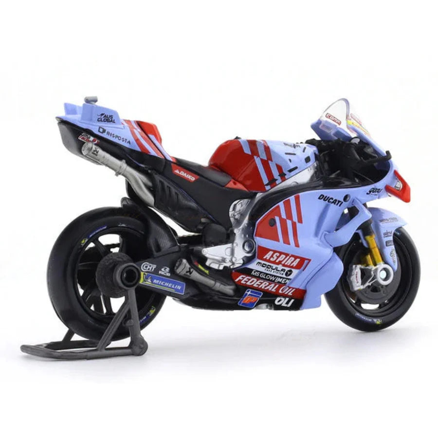Maisto Ducati GP23 No. 93 Gresini Racing MotoGP Motorcycle Model with Display Stand | Racing Bike Collectible