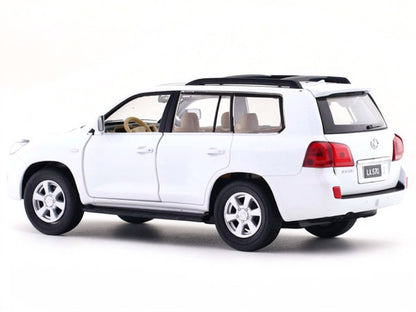 MSZ 1:38 Lexus LX570 Die-Cast Model SUV with Openable Doors & Pull-Back Action | White/Black Variants