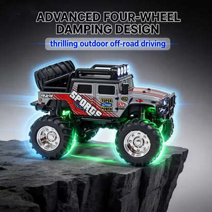 TRASPED HG4-525 Mini RC Off-Road Rock Crawler Truck – Metal Body, 2.4GHz Remote & App Control, LED Lights
