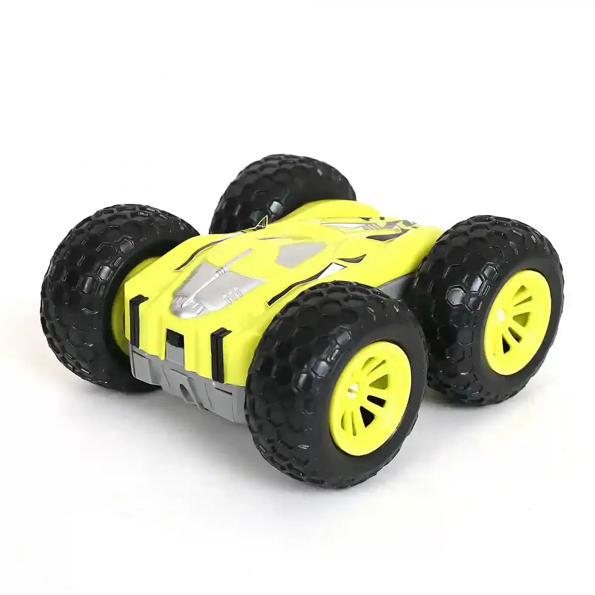 Ralleyz Flashing 2 Sided Stunt Remote Control Car, RC Cars With Double Sided 360° Flips -Green