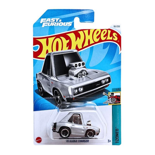 Hot Wheels 70 Dodge Charger Tooned Ages 3 and Up by Small CLAP (Grey)