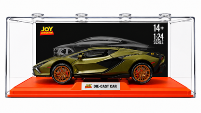 Joy Junction Lamborghini Sian FKP 63 1:24 Scale Die-Cast Model Car with Display Case – Premium Metal Hypercar Collectible (Olive Green)