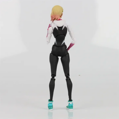 Spider-Gwen Action Figure | Spider-Man Across the Spider-Verse Collectible Figure | Multiple Accessories | Display Stand Included- 5.5 Inches