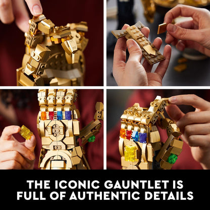 LEGO 76191 Marvel Infinity Gauntlet Building Set for Adults – Thanos Infinity Stones Collectible Display Model (590 Pieces)