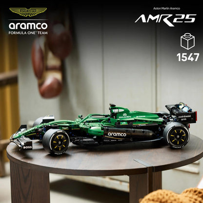 LEGO Technic 42240 Aston Martin Aramco AMR25 F1 Car 1:8 Scale Building Set for Adults, 1547 Pieces