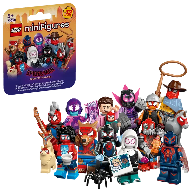 LEGO 71050 Minifigures Spider-Man: Complete Set of 12 ; Across the Spider-Verse Series ,5+ - Jaiman Toys