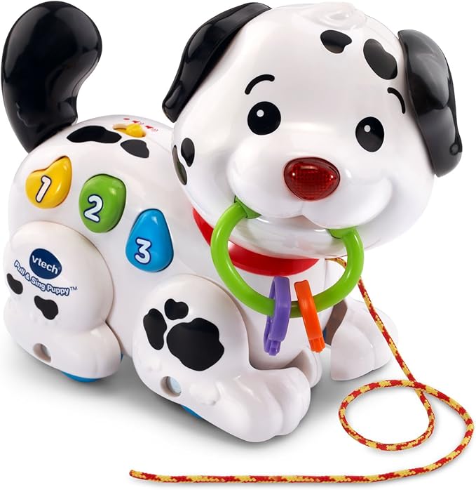 VTech Pull and Sing Puppy | Interactive Pull-Along Learning Toy with Lights, Music, Numbers & Sensory Play for Babies and Toddlers