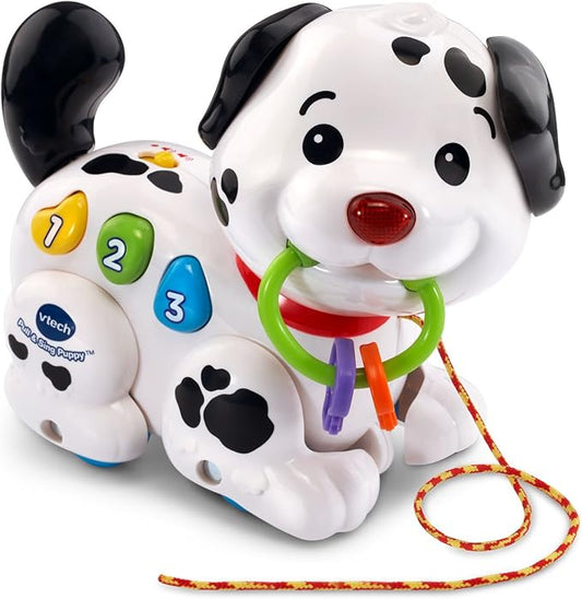 VTech Pull and Sing Puppy | Interactive Pull-Along Learning Toy with Lights, Music, Numbers & Sensory Play for Babies and Toddlers