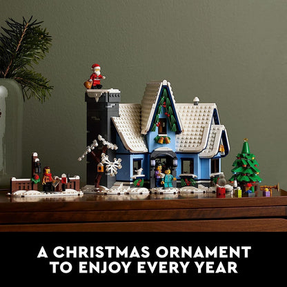 Lego Icons Santa’s Visit 10293 Christmas House Model Building Set for Adults and Families, Festive Home Décor with Xmas Tree