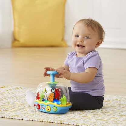 VTech Learn & Spin Aquarium | Interactive Musical Learning Aquarium Toy with Lights, Sounds & Spinning Sea Animals