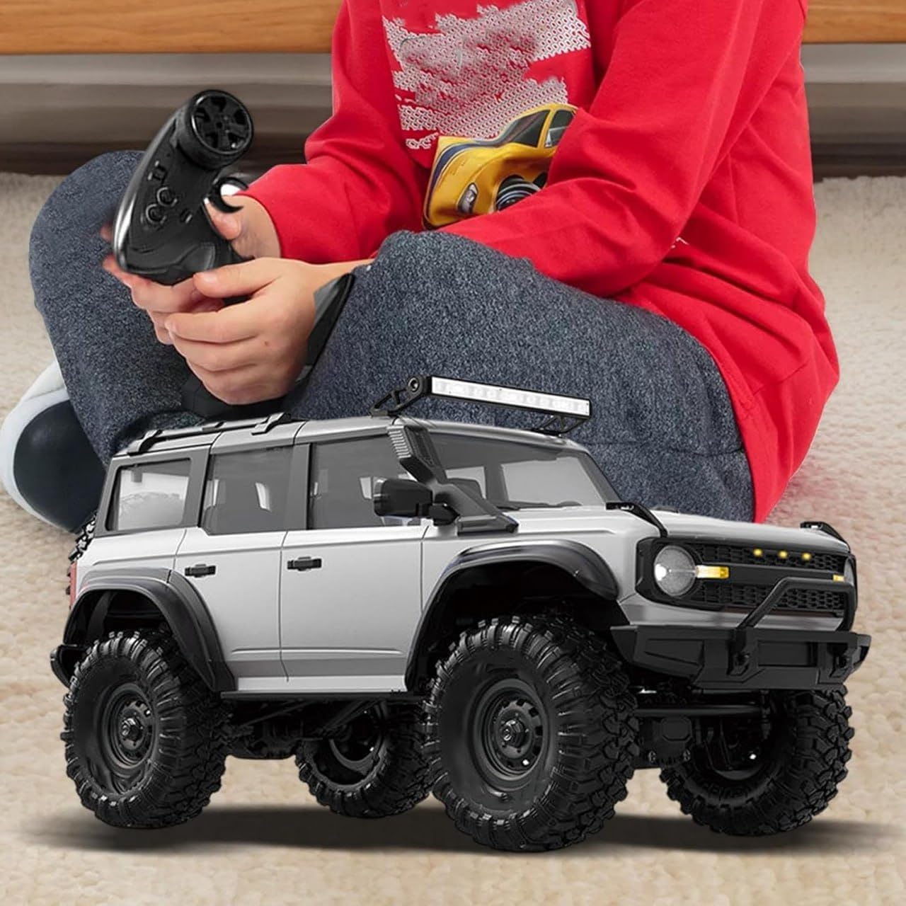 HB Toys Apex 4WD RC Off-Road Truck R1603 1:16 Scale 2.4GHz Remote Control Rock Crawler | Gray Edition