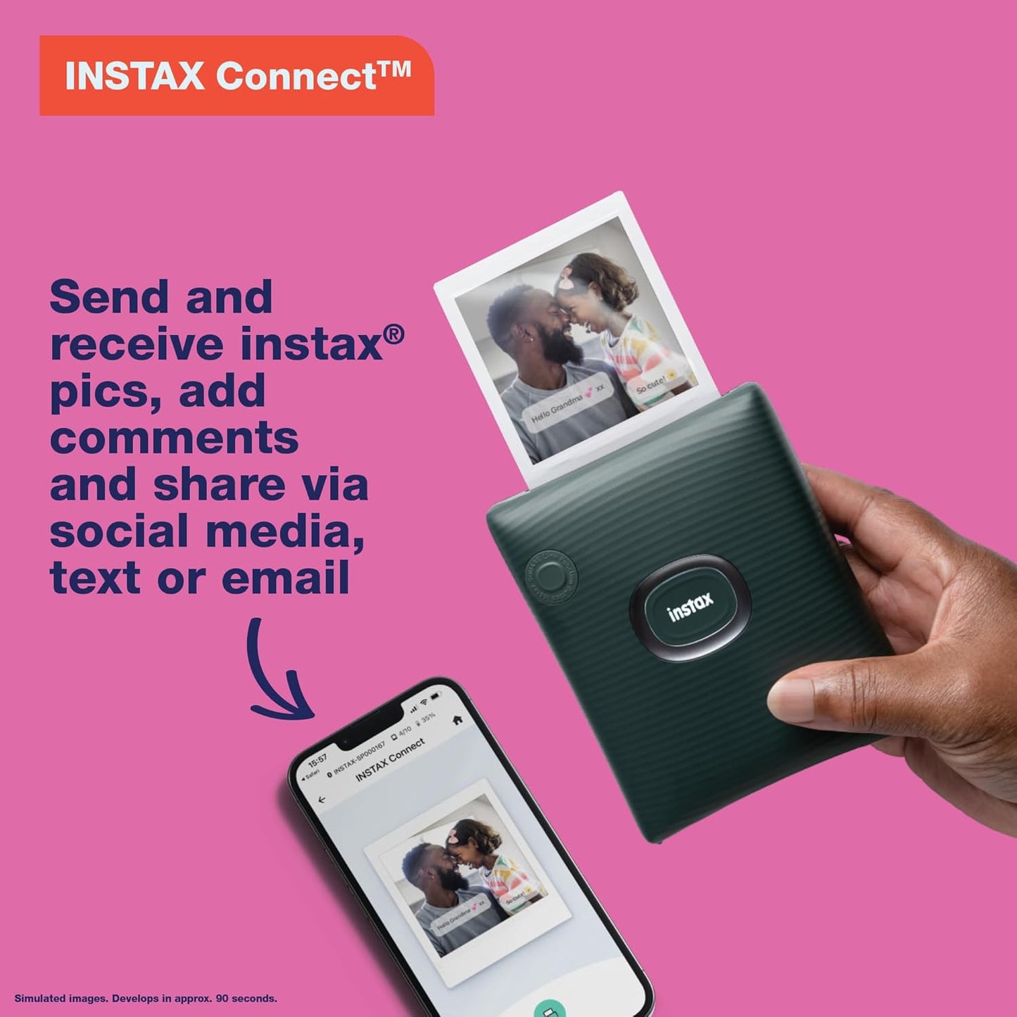 Fujifilm Instax Square Link Goodness Box - 100 Shots of Pure Creativity - (60 Glossy  + 40 Designer)