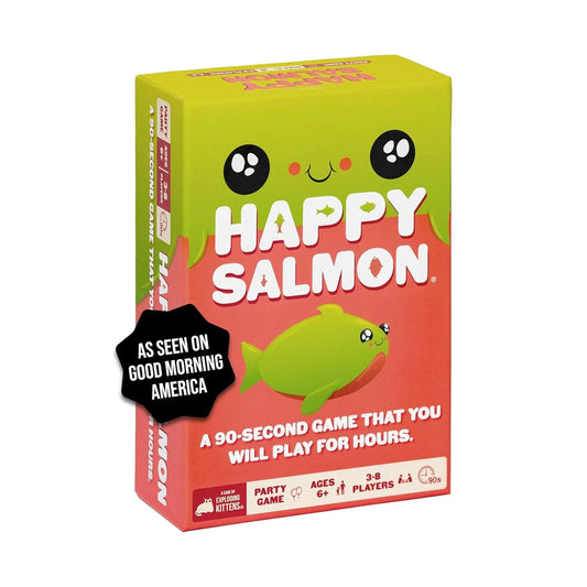 Happy Salmon Card Game by Exploding Kittens – Fast-Paced Party Game for Families & Kids - Jaiman Toys